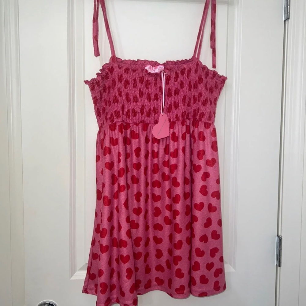 NWT Sugar Thrillz Smocked Velour Baby Doll Dress XXL